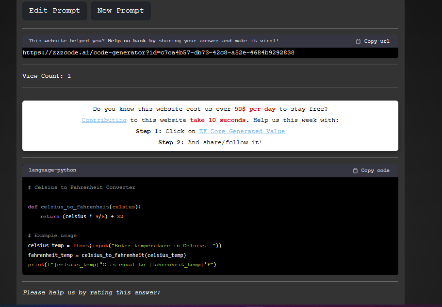 zzz ai python code generator